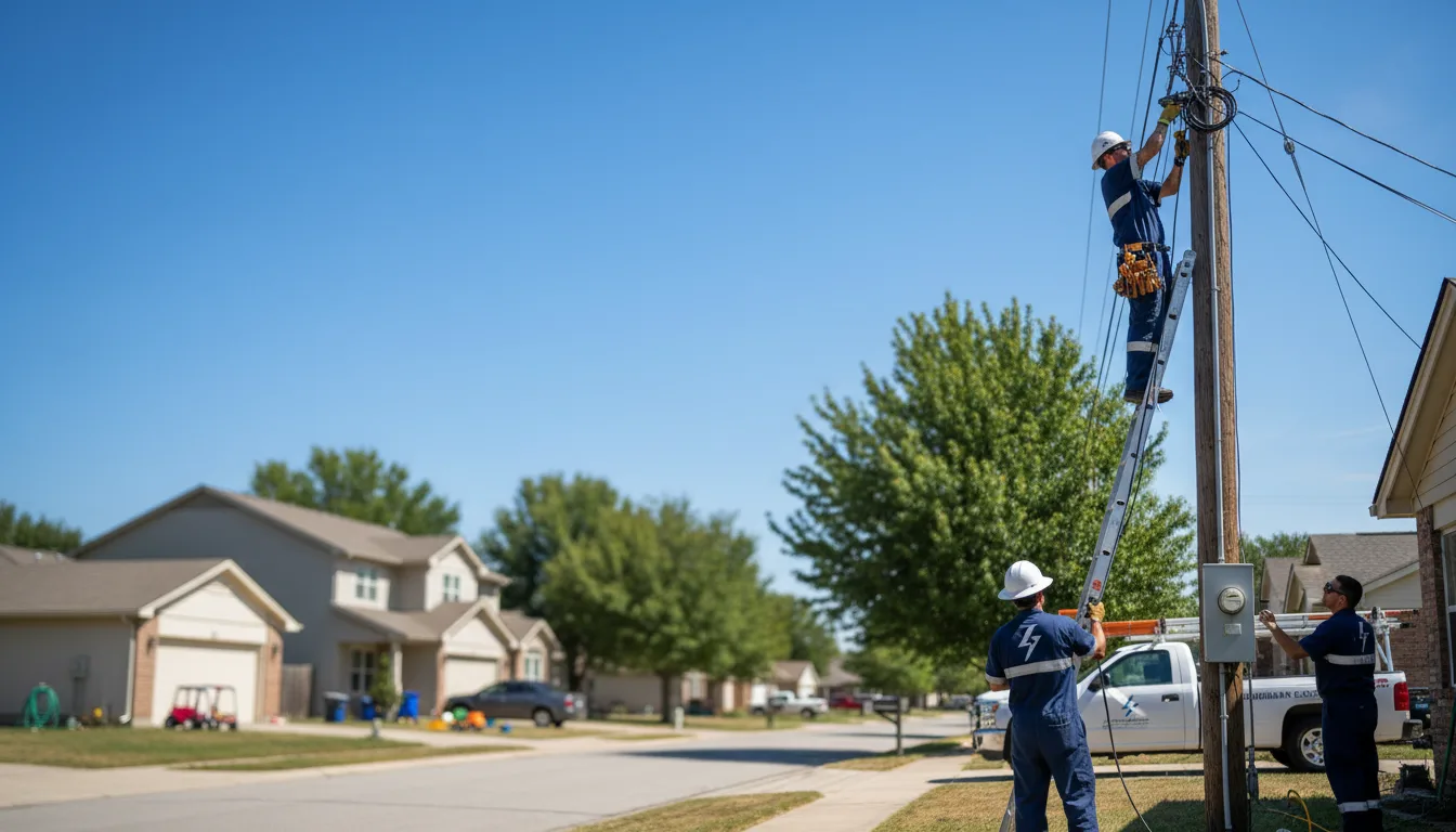 Residential electrician providing installation services in Hobart, OK